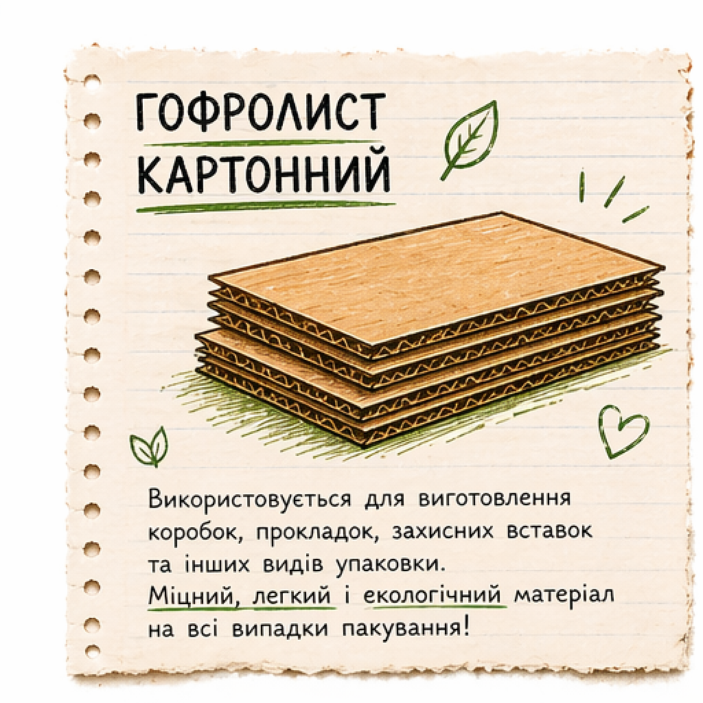 Гофролист картонний
